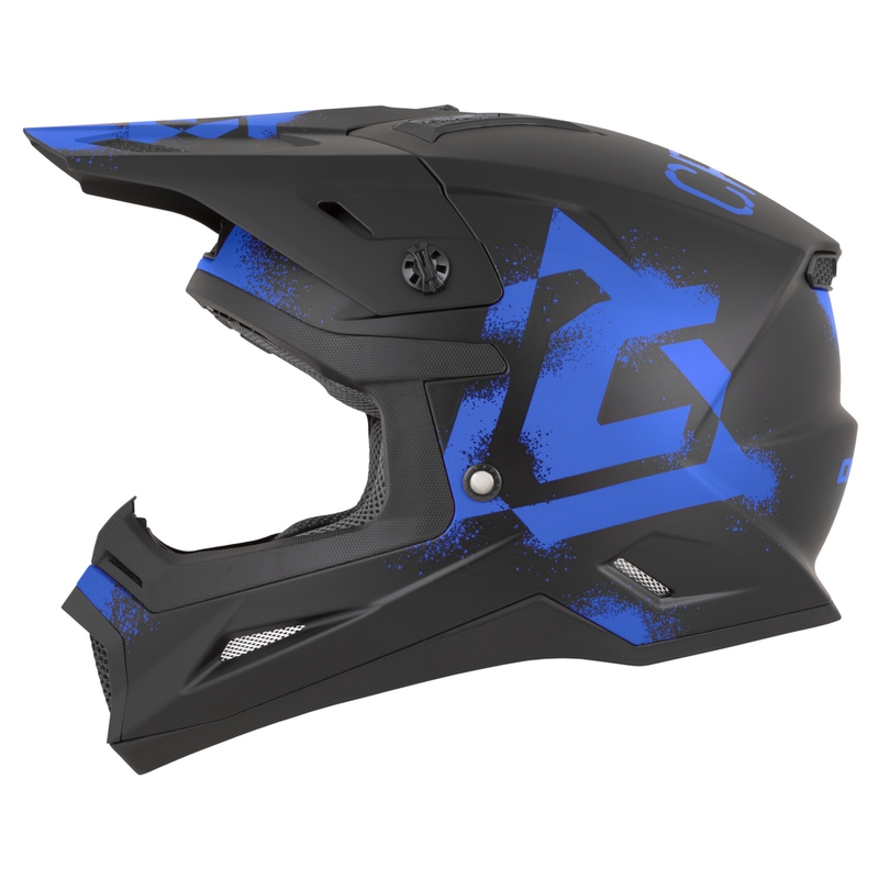 Casco de motocross Cassida Cross Cup 2 Crew negro mate-azul