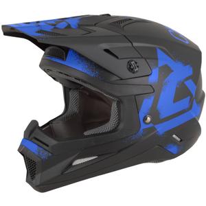 Casco de motocross Cassida Cross Cup 2 Crew negro mate-azul