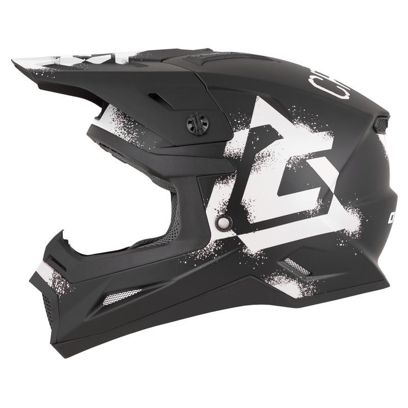 Casco de motocross Cassida Cross Cup 2 Crew en negro mate y blanco