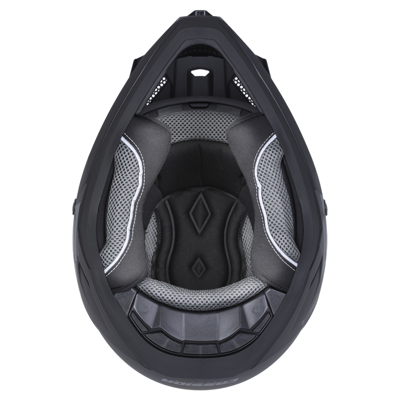 Casco de motocross Cassida Cross Cup 2 Crew en negro mate y blanco