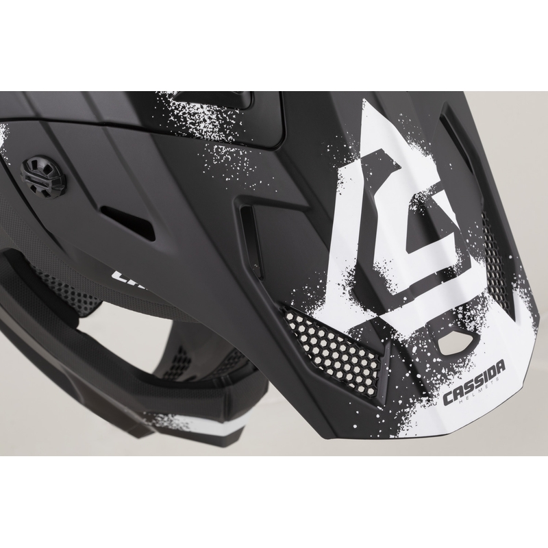 Casco de motocross Cassida Cross Cup 2 Crew en negro mate y blanco