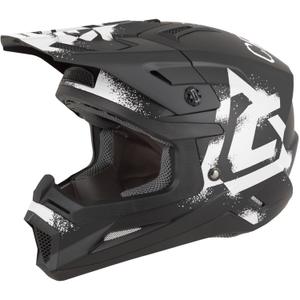 Casco de motocross Cassida Cross Cup 2 Crew en negro mate y blanco