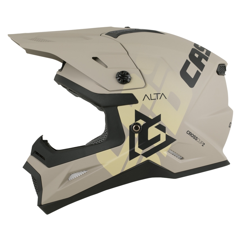 Casco de motocross infantil Cassida Cross Cup 2 Alta Junior gris arena mate
