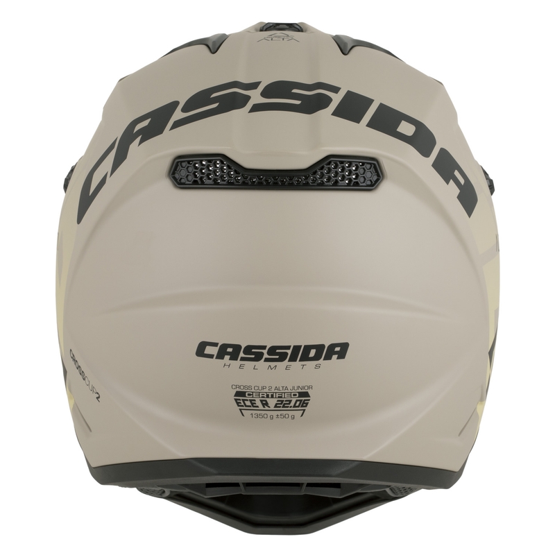 Casco de motocross infantil Cassida Cross Cup 2 Alta Junior gris arena mate