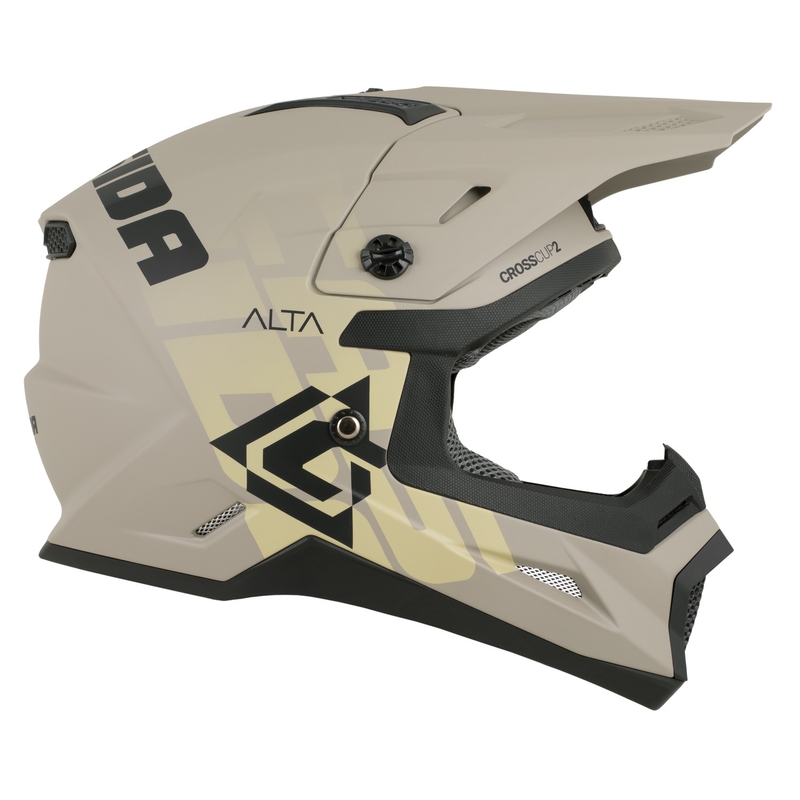 Casco de motocross infantil Cassida Cross Cup 2 Alta Junior gris arena mate