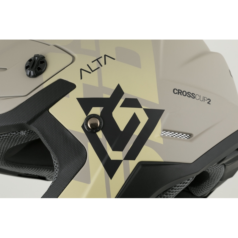 Casco de motocross infantil Cassida Cross Cup 2 Alta Junior gris arena mate