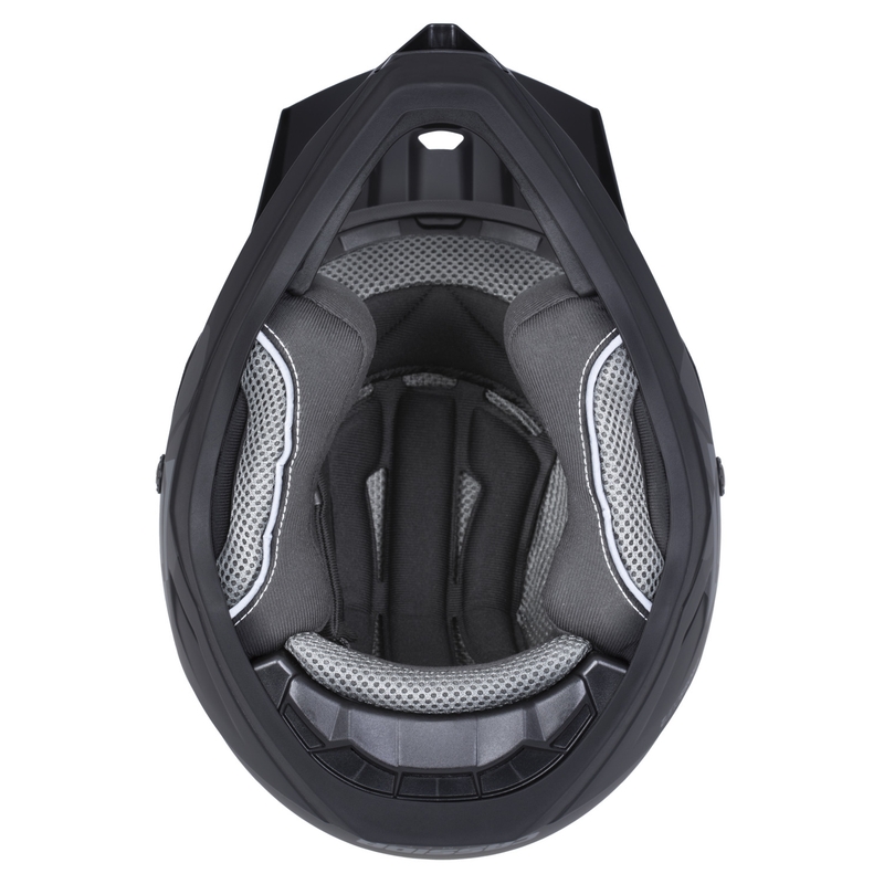 Casco de motocross infantil Cassida Cross Cup 2 Crew Junior negro mate-rosa fluo