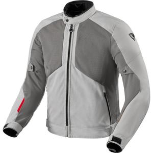 Chaqueta de moto Revit Torque 3 H2O gris claro-rojo