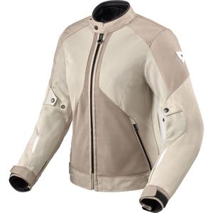 Chaqueta de moto Revit Torque 3 H2O para mujer, color blanco arena