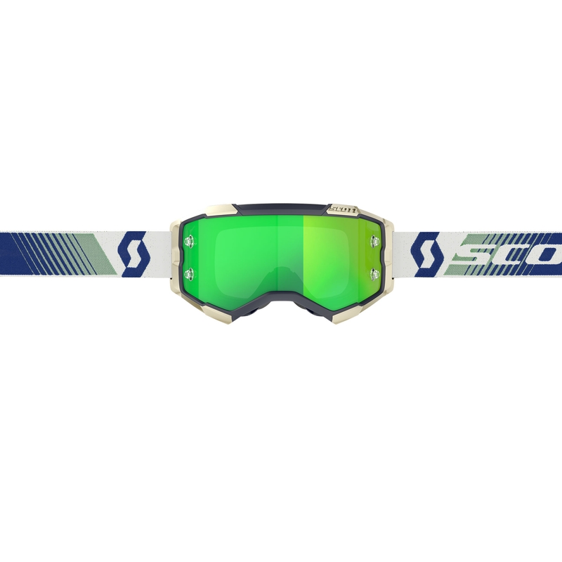Gafas de motocross SCOTT Fury CH azul verdoso con plexiglás espejado verde