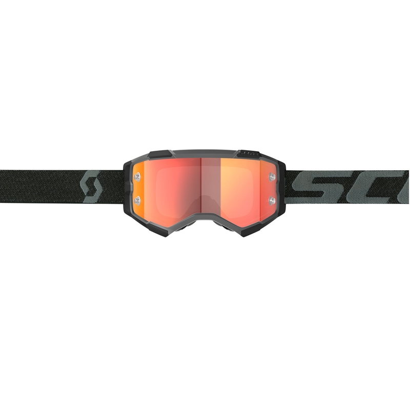 Gafas de motocross SCOTT Fury CH negro-naranja con plexiglás espejado