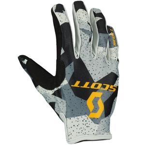 Guantes de motocross SCOTT 350 FURY EVO camuflaje gris-amarillo