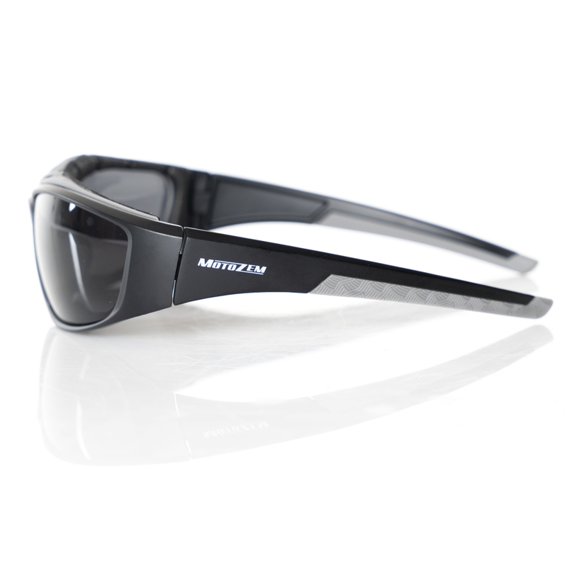 Gafas de sol para cascos abiertos MotoZem Forma negras