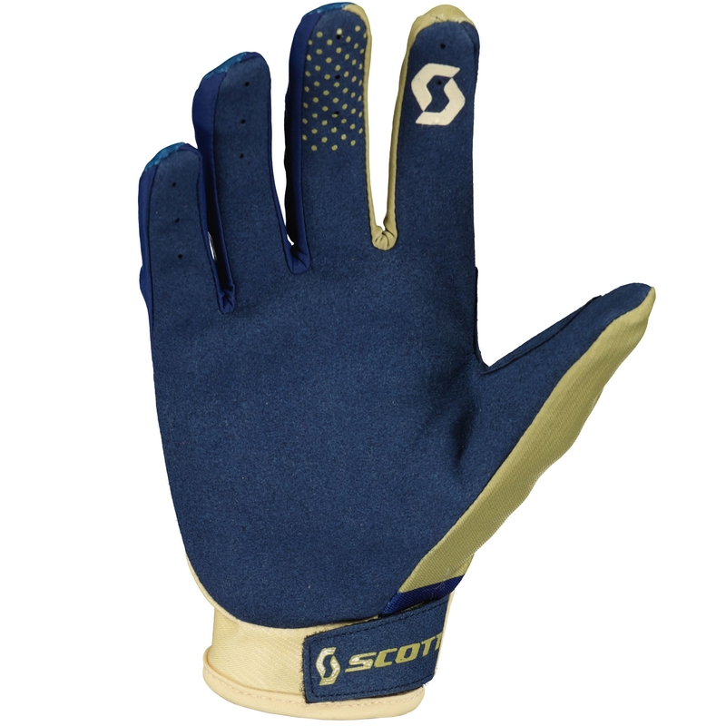 Guantes de motocross SCOTT 350 TRACK EVO beige-azul