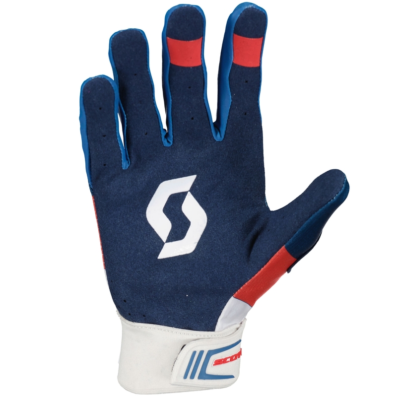 Guantes de motocross SCOTT 450 ANGLED azul-rojo