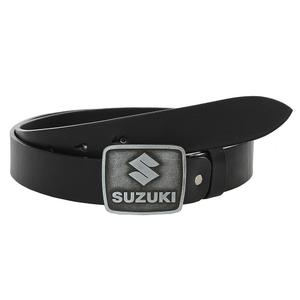 Cinturón de moto de cuero con hebilla Suzuki