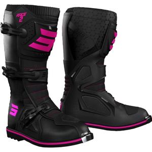 Botas de moto para niños Shot Race 2 Negro y Rosa