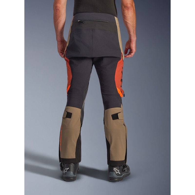 Pantalones de moto Alpinestars Halo PRO Drystar XF marrón claro-naranja oscuro-negro