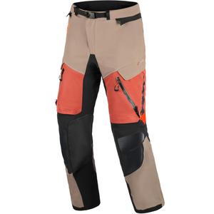 Pantalones de moto Alpinestars Halo PRO Drystar XF marrón claro-naranja oscuro-negro