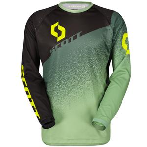 Camiseta de motocross SCOTT 350 DIRT EVO negro-verde