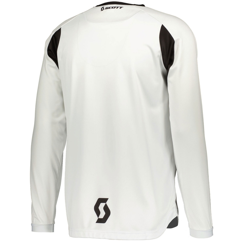Camiseta de motocross SCOTT 350 SWAP EVO negra y blanca