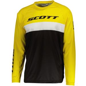 Camiseta de motocross SCOTT 350 SWAP EVO negra y amarilla