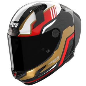 Casco integral de moto Nolan X-804 RS Ultra Carbon Piega negro brillante-dorado-rojo-verde