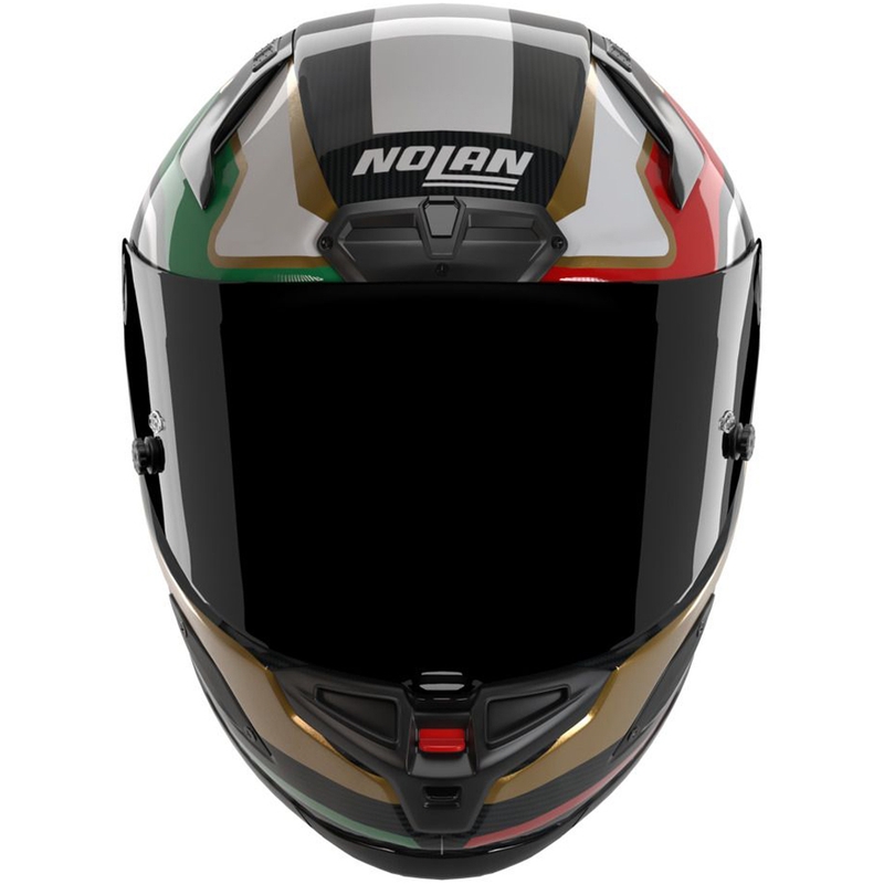 Casco integral de moto Nolan X-804 RS Ultra Carbon Piega negro brillante-dorado-rojo-verde