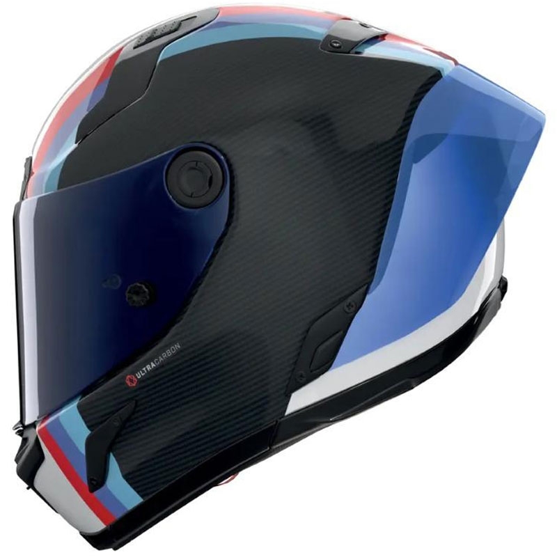 Casco integral de moto Nolan X-804 RS Ultra Carbon Gemini 365 gris brillante-blanco-azul-rojo
