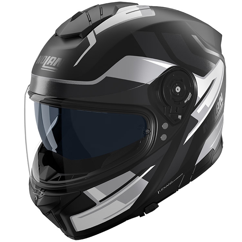 Casco integral de moto Nolan N80-8 Trittico 359 negro mate-blanco-antracita