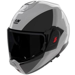 Casco de moto abatible Nolan N120-1 Verniciatura Speciale 356 negro perla brillante y gris