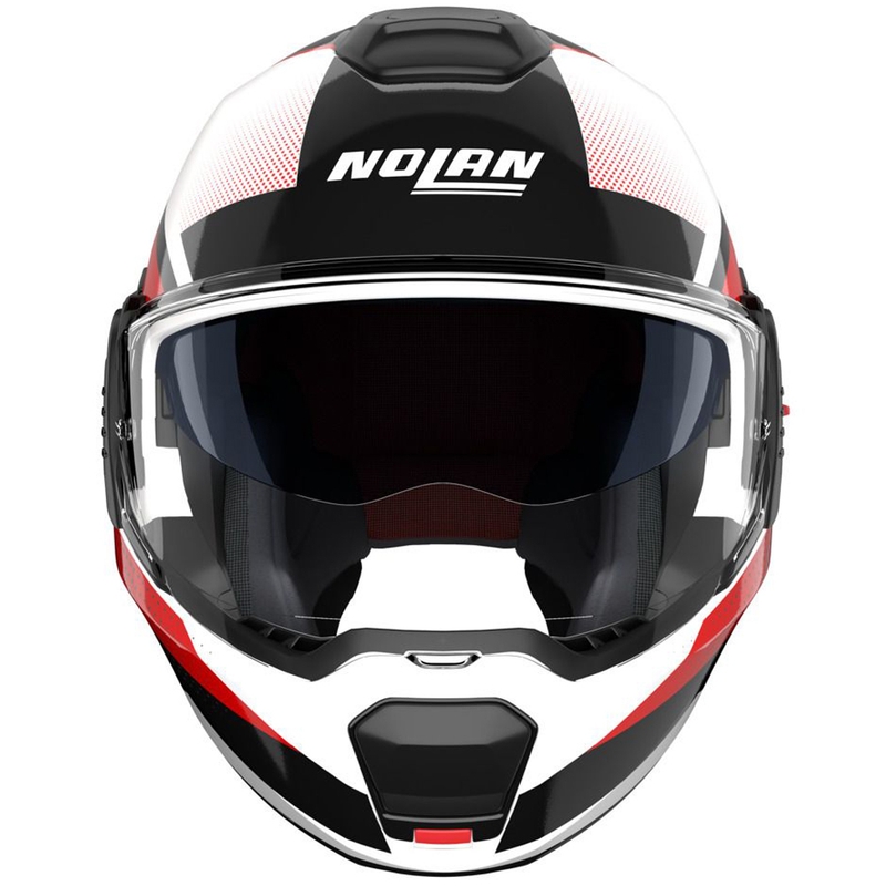Casco de moto abatible Nolan N120-1 Ciclone 363 blanco-negro-rojo