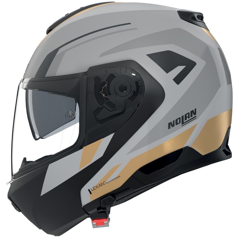 Casco de moto abatible Nolan N100-6 Cinetico N-COM 360 gris mate-negro-antracita-dorado