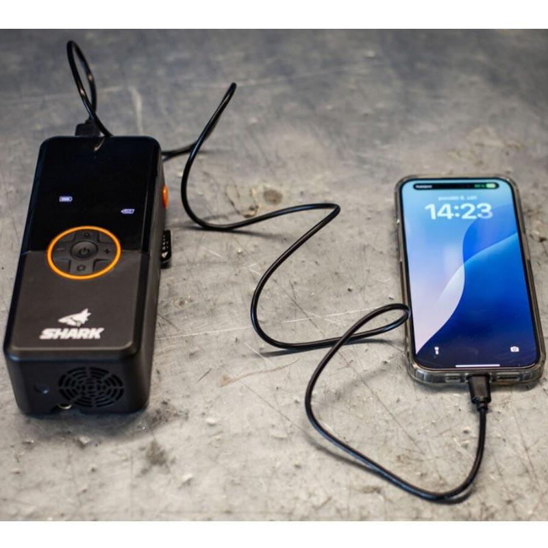 Compresor de batería con power bank SHARK BP-150 negro