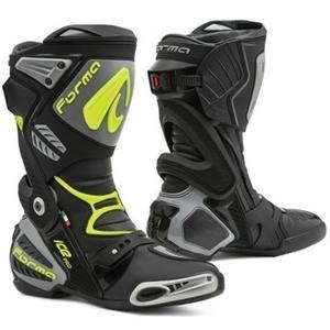 Botas de moto Forma Ice Pro negro-gris-amarillo fluo