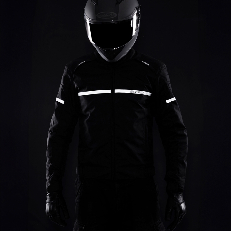 Chaqueta de moto Ozone Rider negra