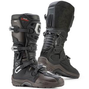 Botas de moto Eleveit X PRIVILEGE WP ENDURO negro-marrón