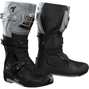Botas de moto Shot Race 6 negro-gris-cromo