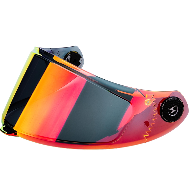 Visera Scorpion KDS-F-04 para cascos EXO-RACE Air roja espejo