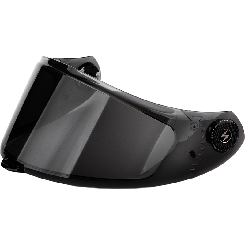 Visera Scorpion KDS-F-04 para cascos EXO-RACE Air, color humo oscuro
