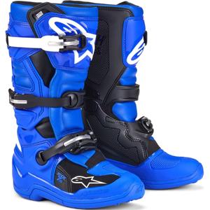 Botas de moto para niños Alpinestars Tech 7 S azul-blanco-negro