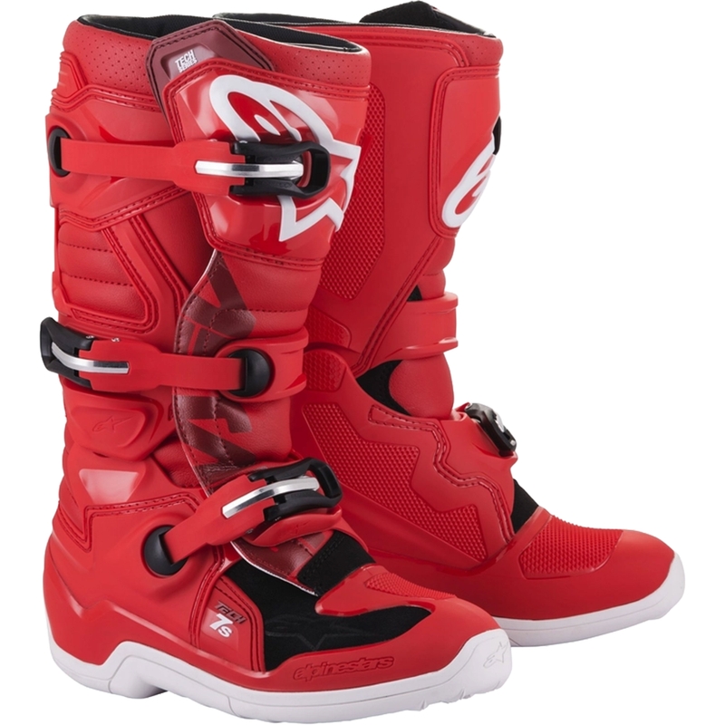 Botas de moto para niños Alpinestars Tech 7 S rojas