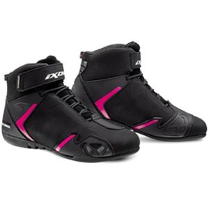 Botas de moto mujer IXON Gambler WP negro-rosa