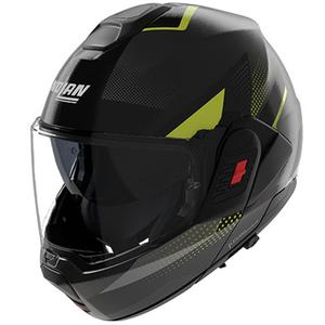 Casco de moto abatible Nolan N120-1 Ciclone gris mate-negro-verde