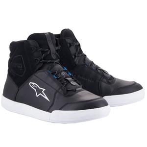 Botas de moto Alpinestars Chrome Drystar Negras, Blancas y Azules