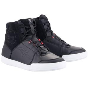 Botas de moto Alpinestars para mujer Stella Chrome Drystar en negro, blanco y rosa