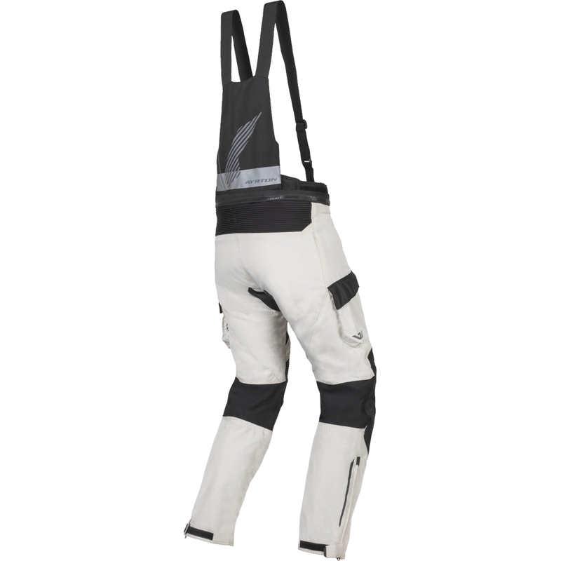 Pantalones de moto Ayrton Rally II blancos-negros-grises