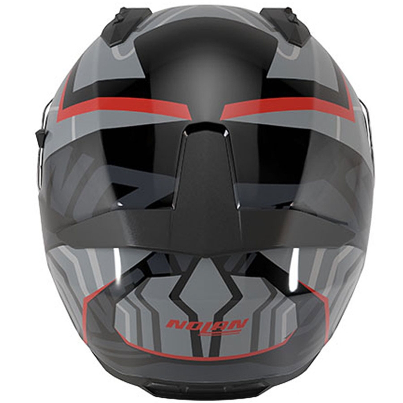 Casco integral de moto Nolan N60-6 Eclettico 351 gris-negro-rojo