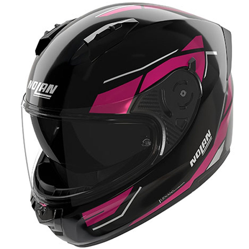 Casco integral de moto Nolan N60-6 Sincrono 354 negro-rosa