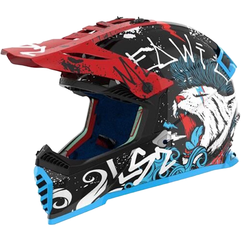 Casco de motocross para niños LS2 MX437 Fast EVO Mini Starmaw negro